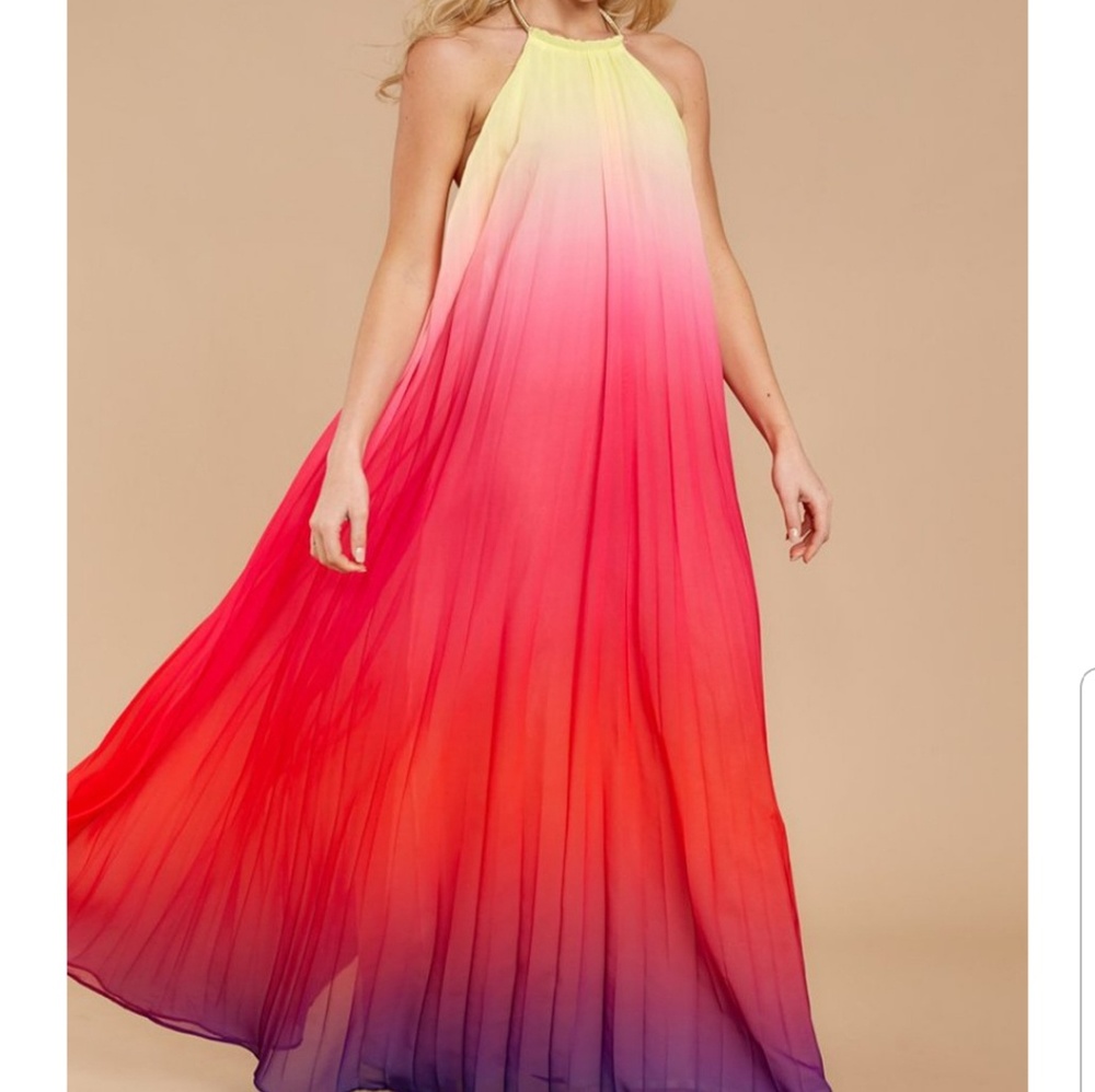 Ombre halter dress